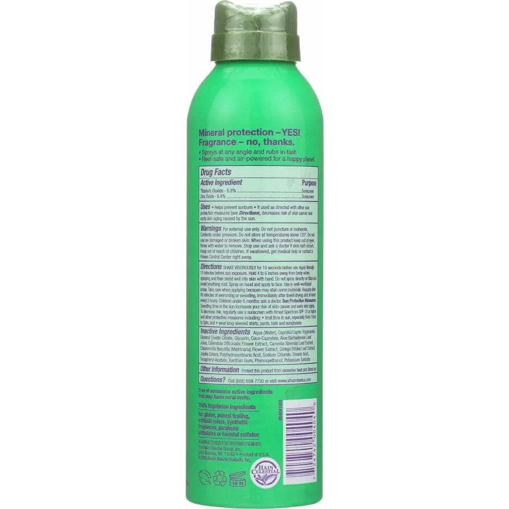 Alba Botanica Sensitive Mineral Sunscreen Spf 33, 6 Oz