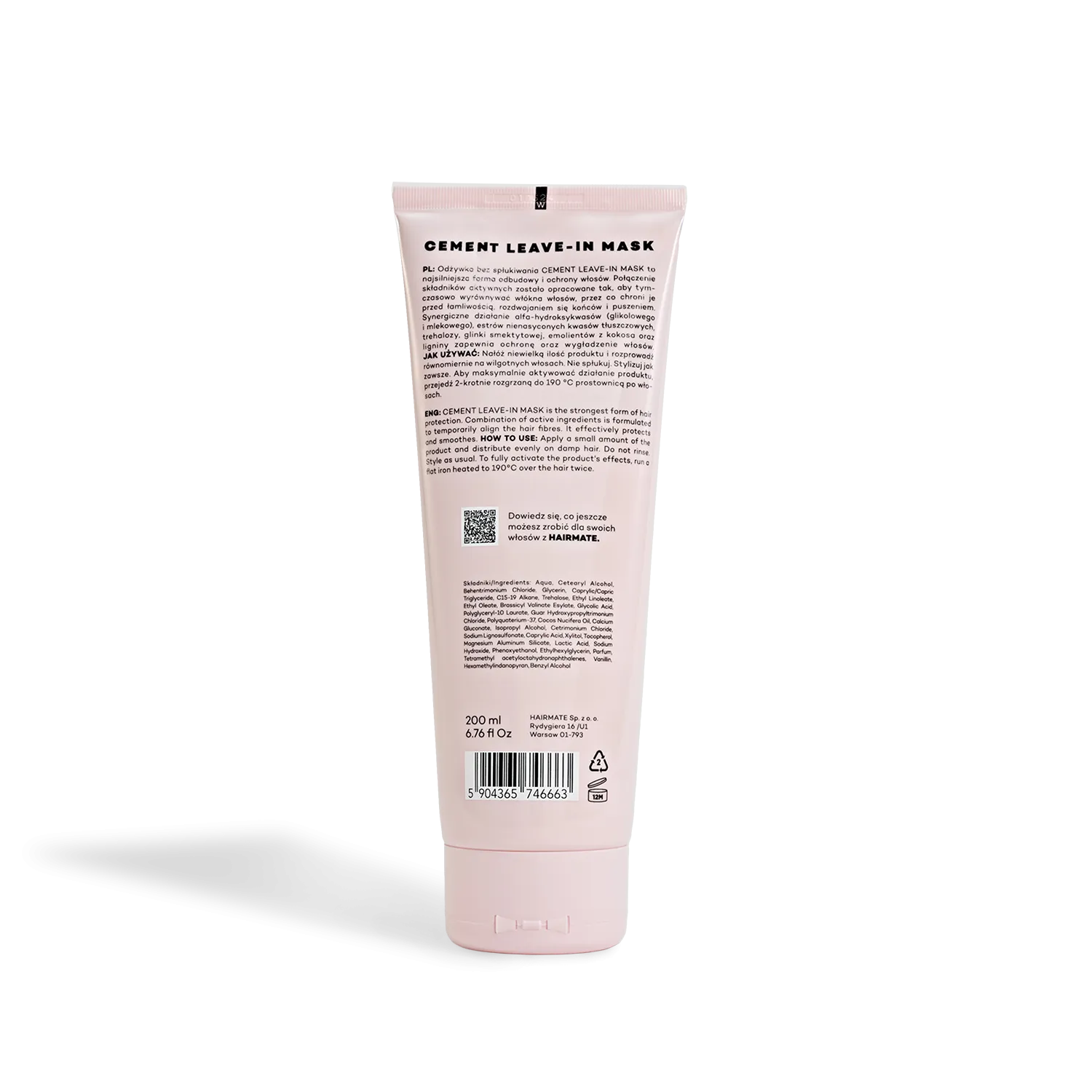 CEMENT LEAVE-IN MASK Intensive repairing thermal mask 200 ml