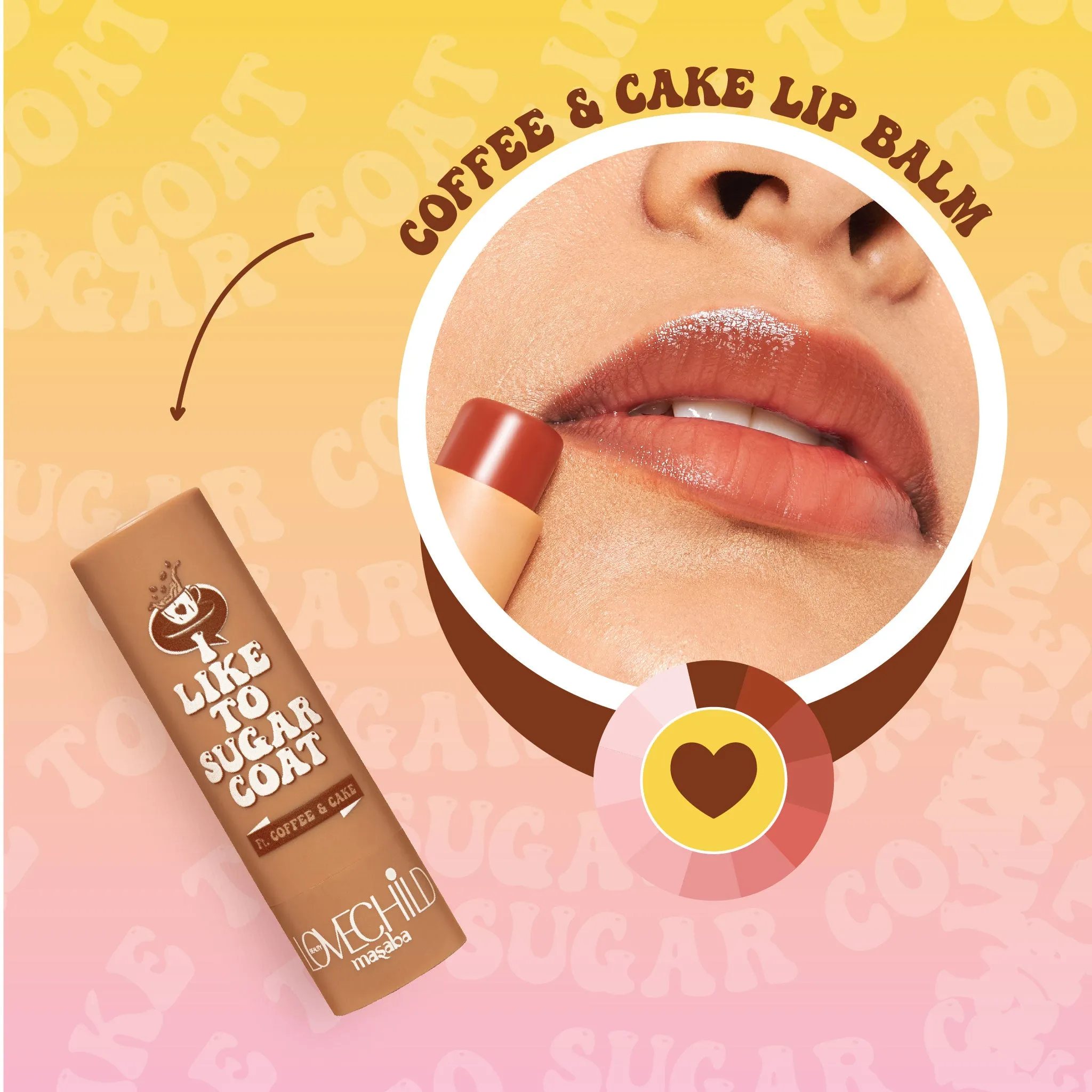 Coffee & Cake- I Like To Sugar Coat  (Brown) Hydrating & Tinted Lip Balm with SPF22