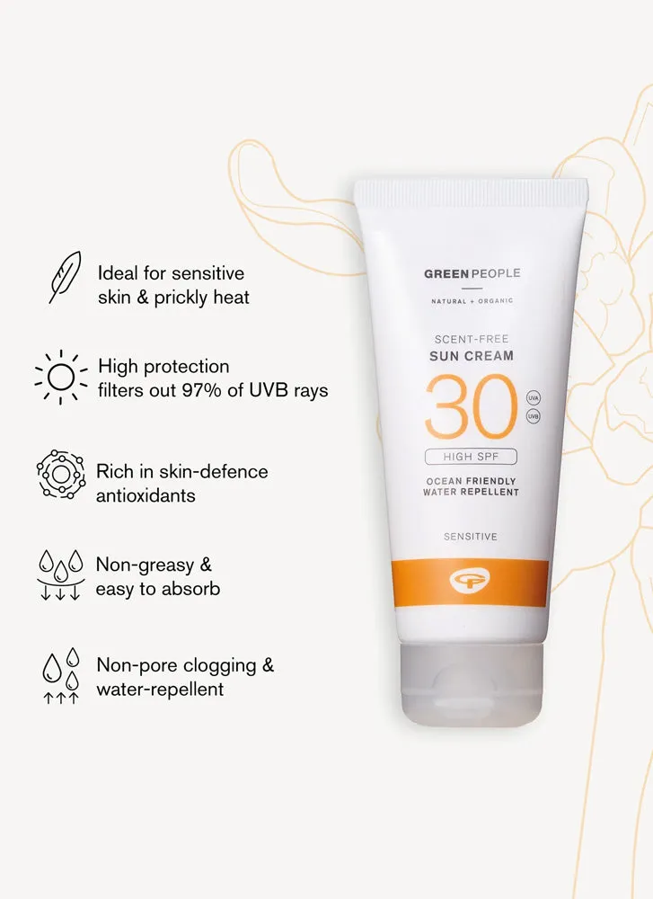Green People Scent Free Sun Cream SPF30 Travel