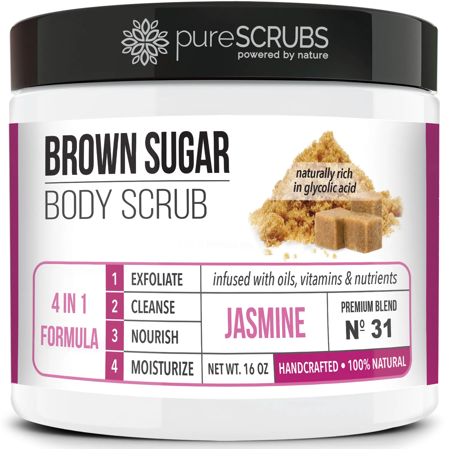 Jasmine Body Scrub / Brown Sugar / Premium Blend #31