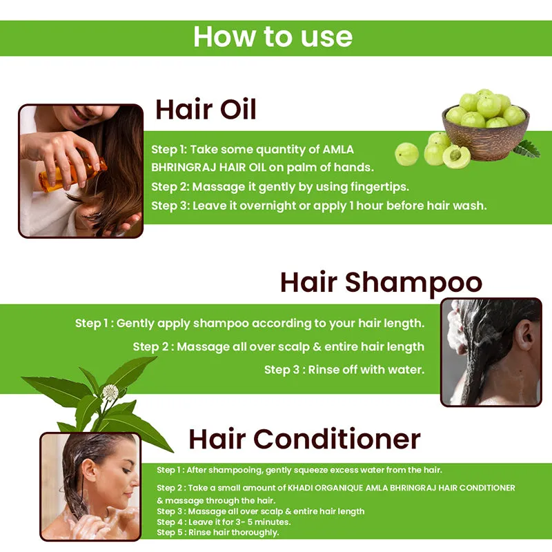 Khadi Organique Amla & Bhringraj Anti-Hair Fall Combo