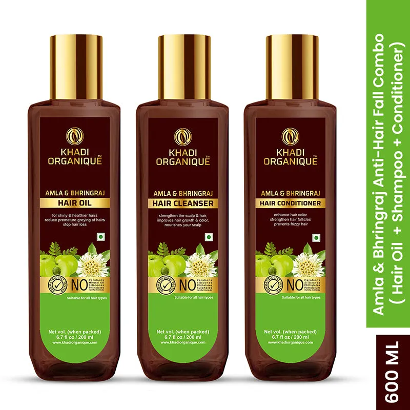 Khadi Organique Amla & Bhringraj Anti-Hair Fall Combo
