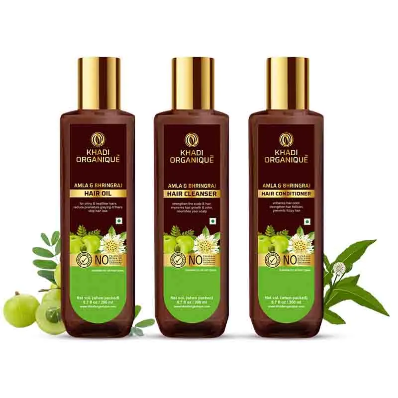 Khadi Organique Amla & Bhringraj Anti-Hair Fall Combo