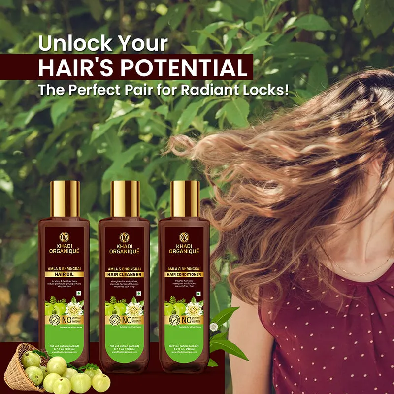 Khadi Organique Amla & Bhringraj Anti-Hair Fall Combo