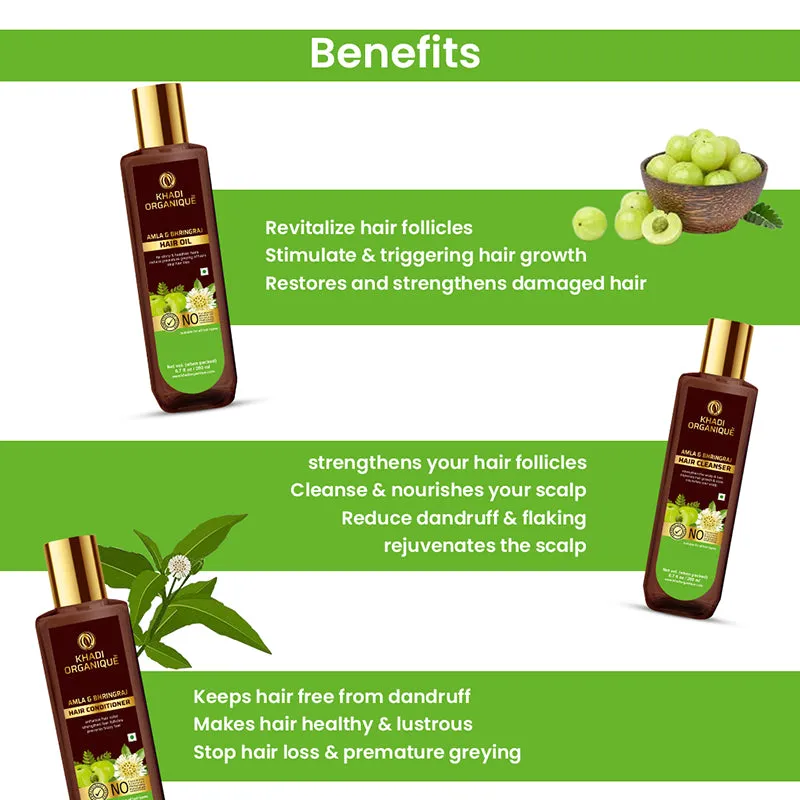 Khadi Organique Amla & Bhringraj Anti-Hair Fall Combo