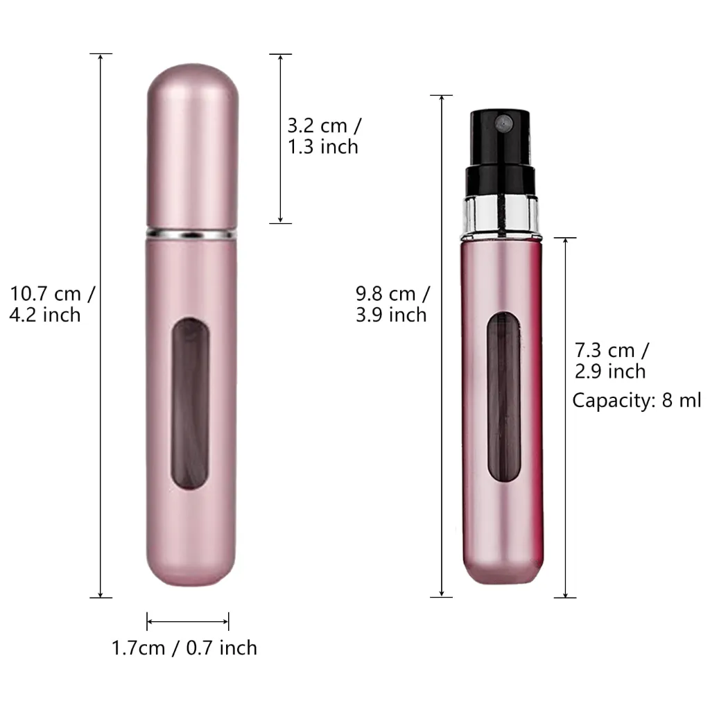 Light Pink 8ml Mini Refillable Perfume Spray Bottle