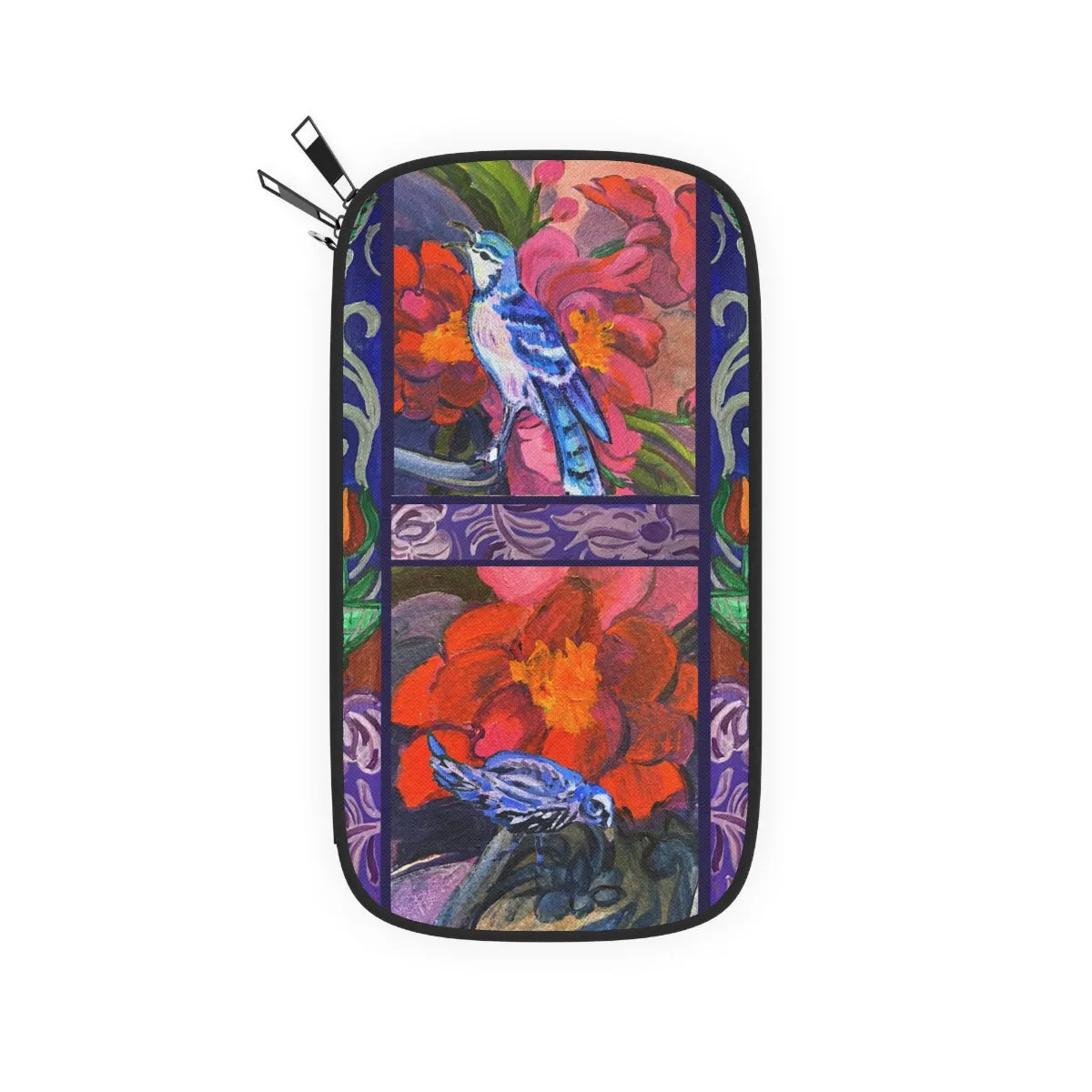 Passport Wallet - Blue Birds